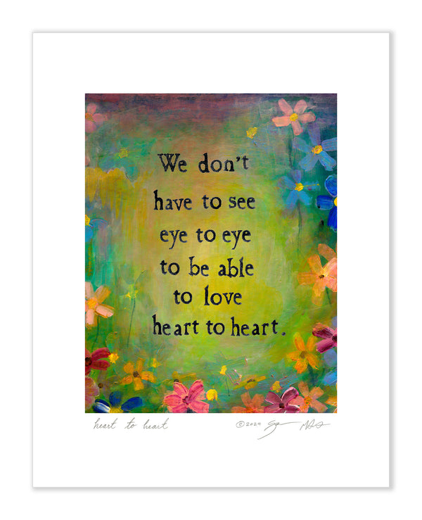 Heart to Heart Art Print