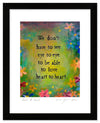 Heart to Heart Art Print