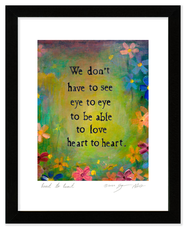 Heart to Heart Art Print