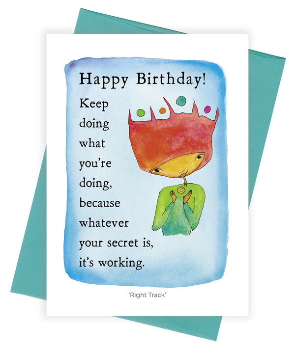 Right Track Greeting Card