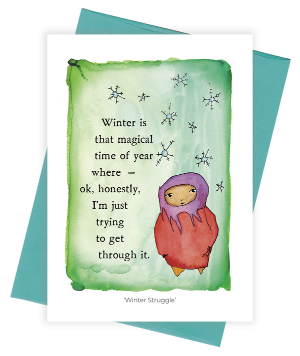 Winter Struggle Greeting Card