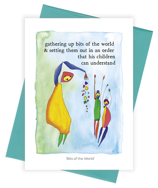 Bits of the World (masculine) Greeting Card