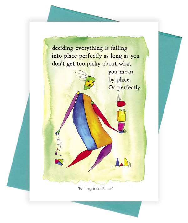 Falling Into Place Greeting Card