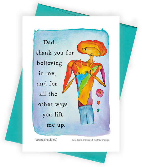 Strong Shoulders Greeting Card