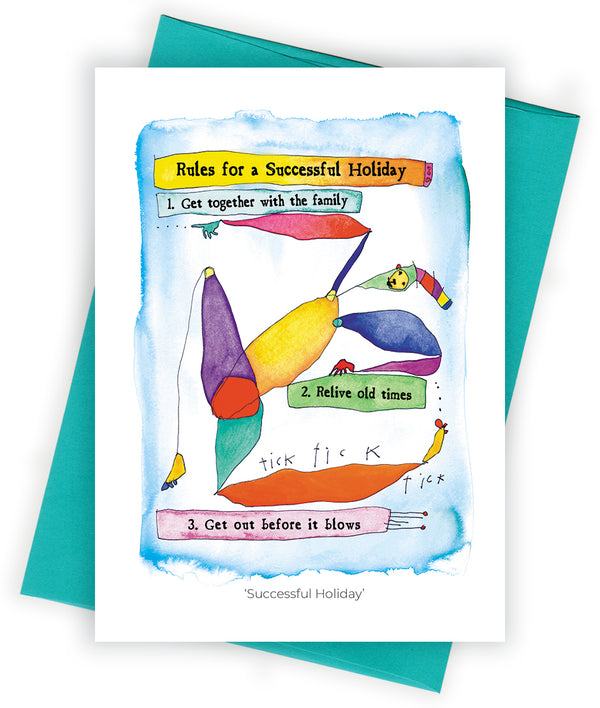 Successful Holiday watercolor greeting card